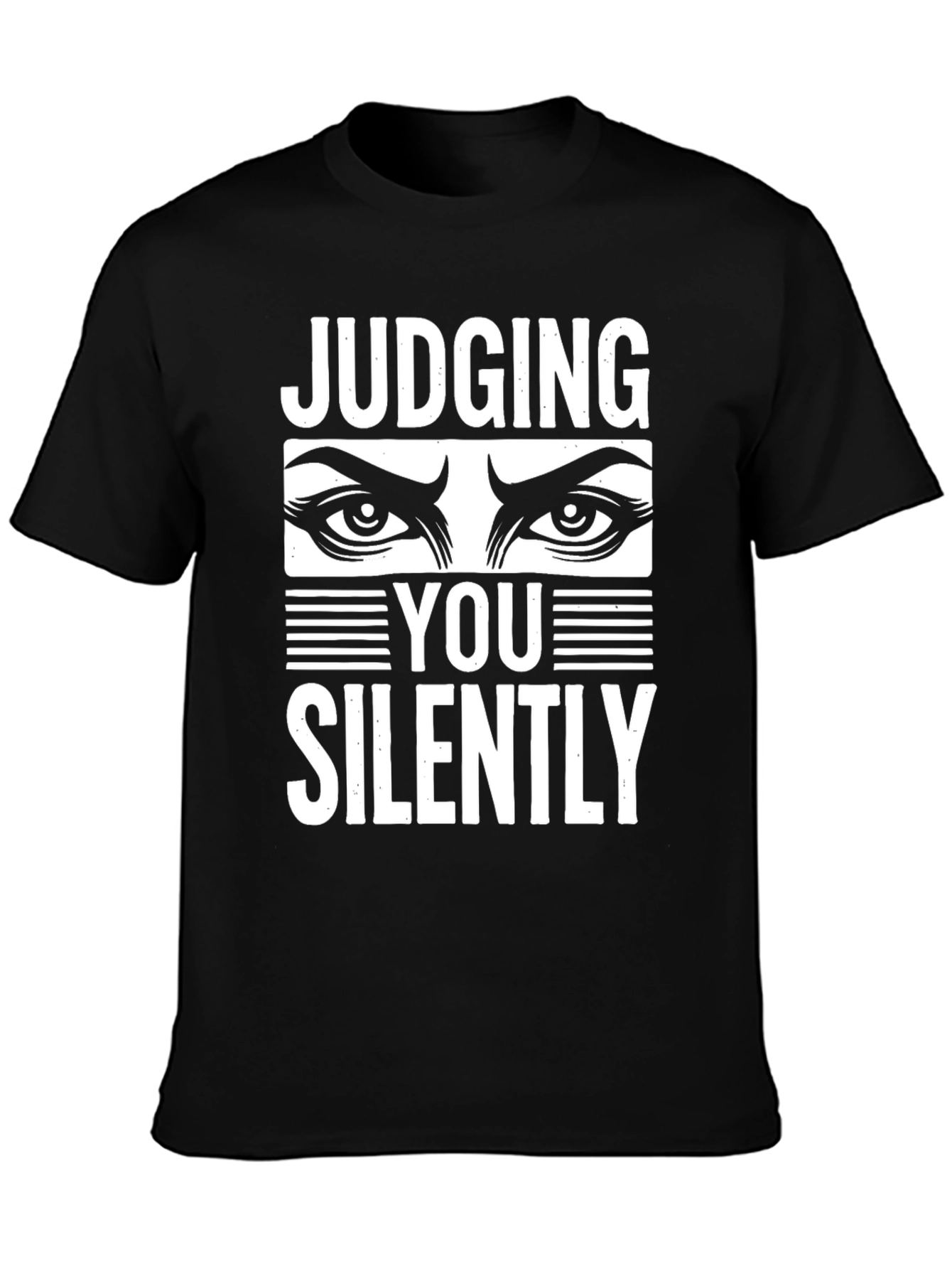 Judging You Silently Graphic Tee - Black T-Shirt
