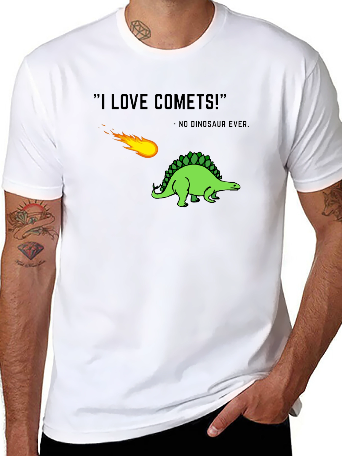 I Love Comets! Dinosaur Graphic T-Shirt