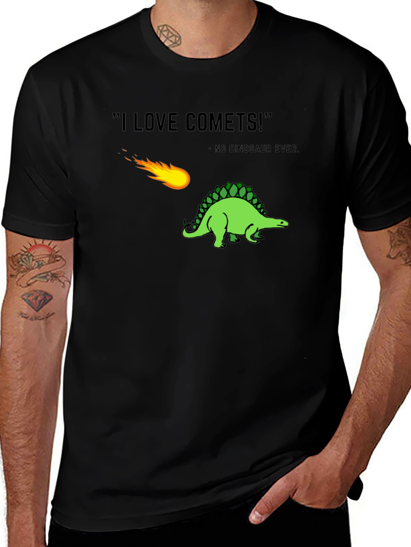 I Love Comets! Dinosaur Graphic T-Shirt
