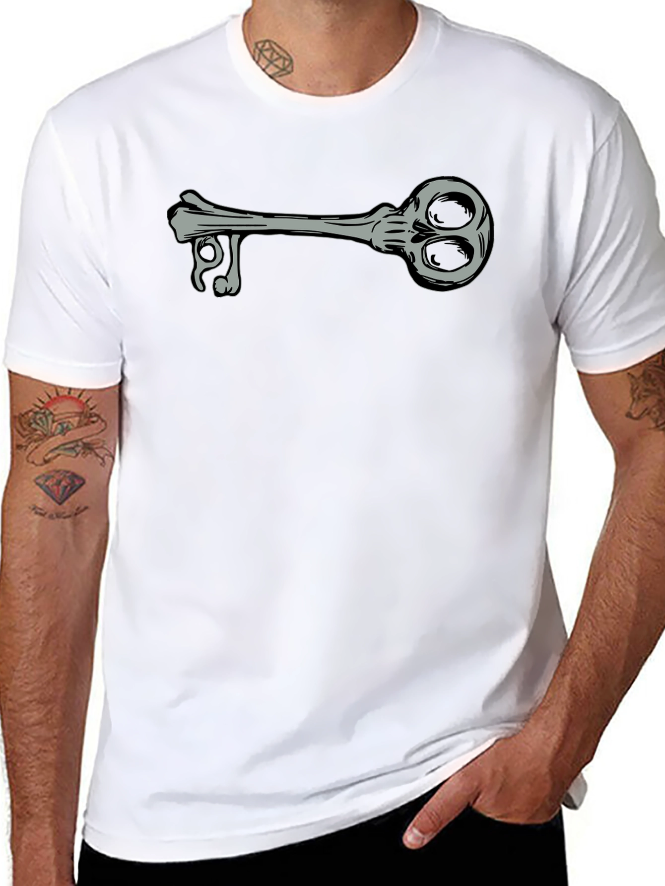 Skeleton Key Graphic Tee - Unisex Black T-Shirt