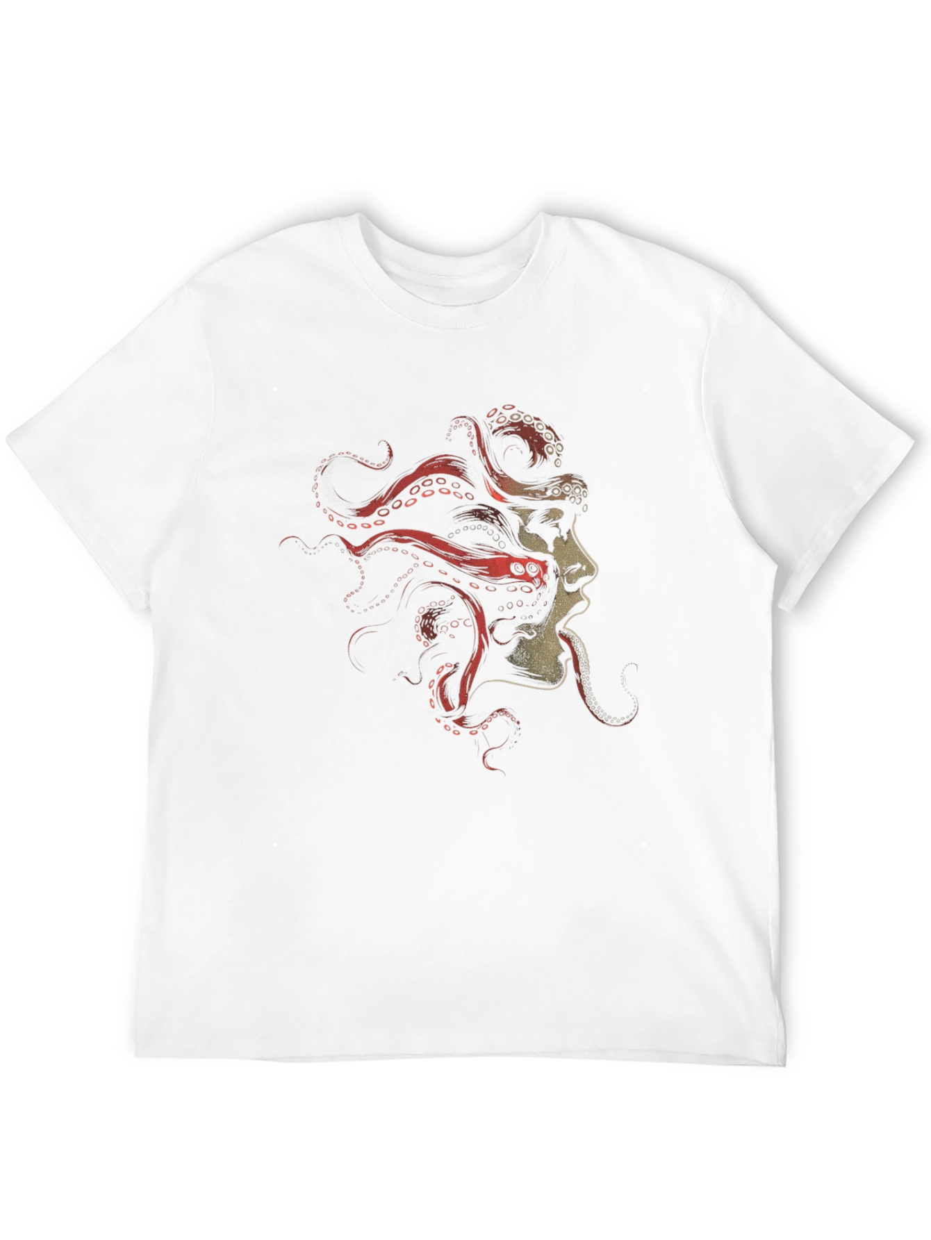 Octopus Woman Graphic Tee - Black Cotton T-Shirt