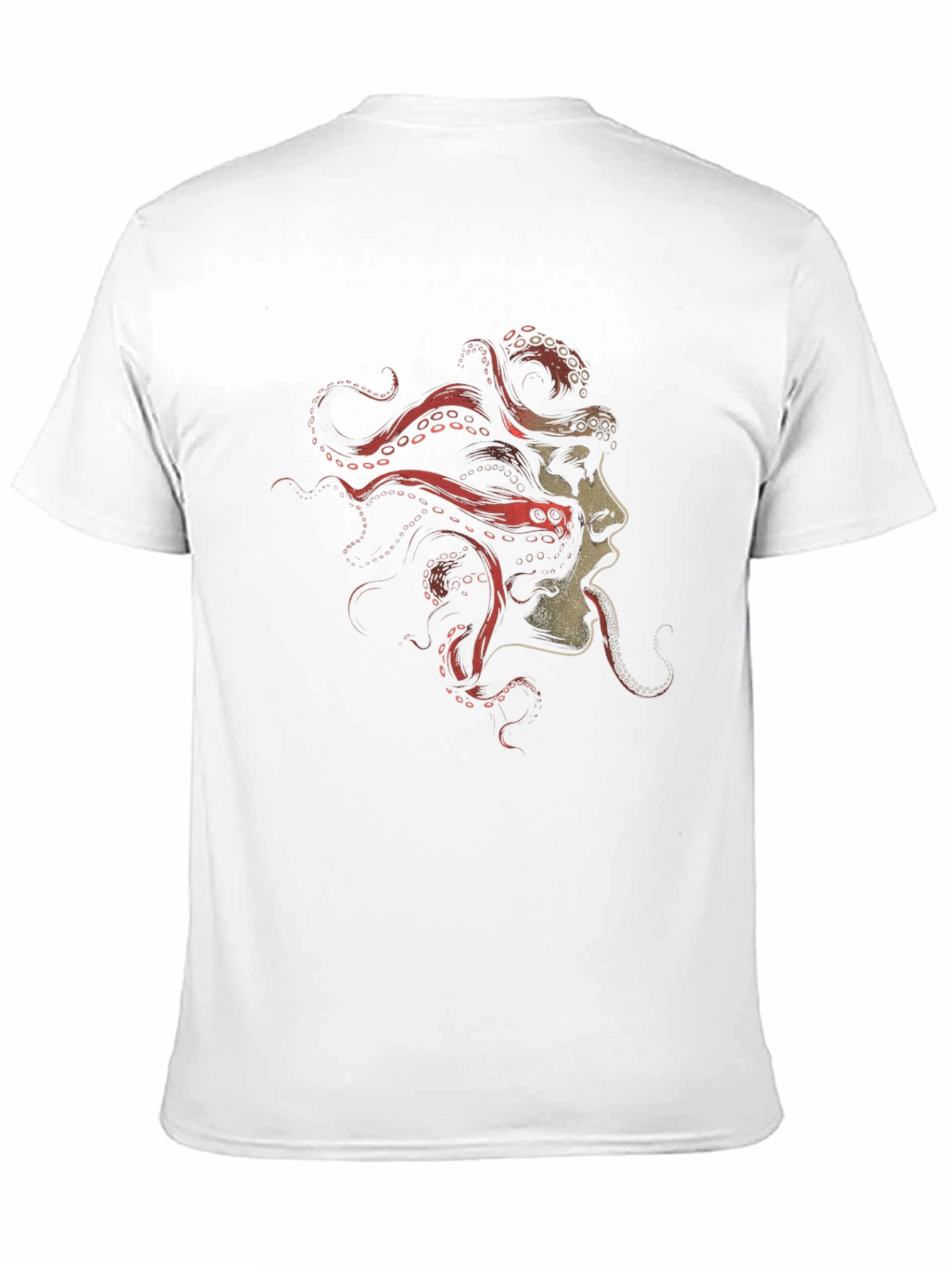 Octopus Woman Graphic Tee - Black Cotton T-Shirt
