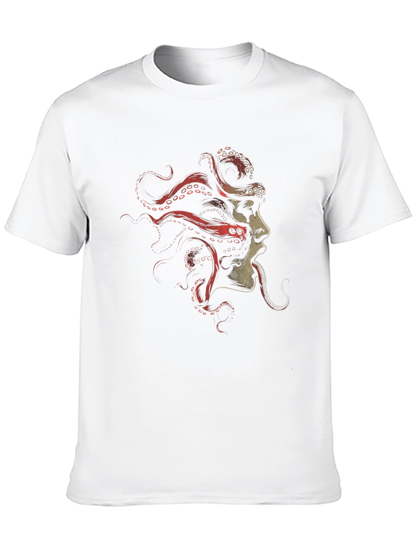 Octopus Woman Graphic Tee - Black Cotton T-Shirt