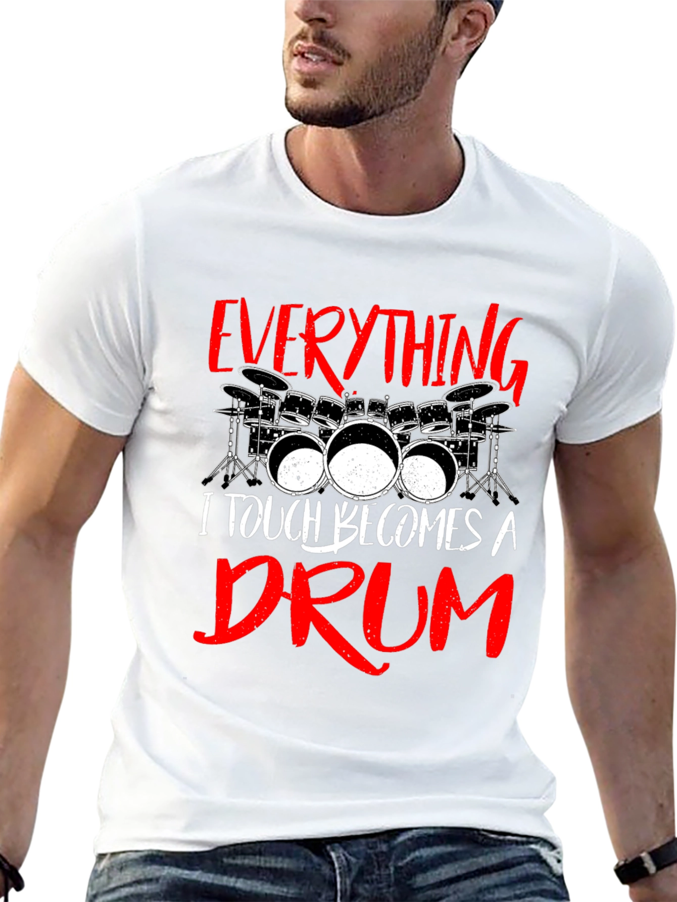 Everything I Touch Becomes A Drum Black T-Shirt