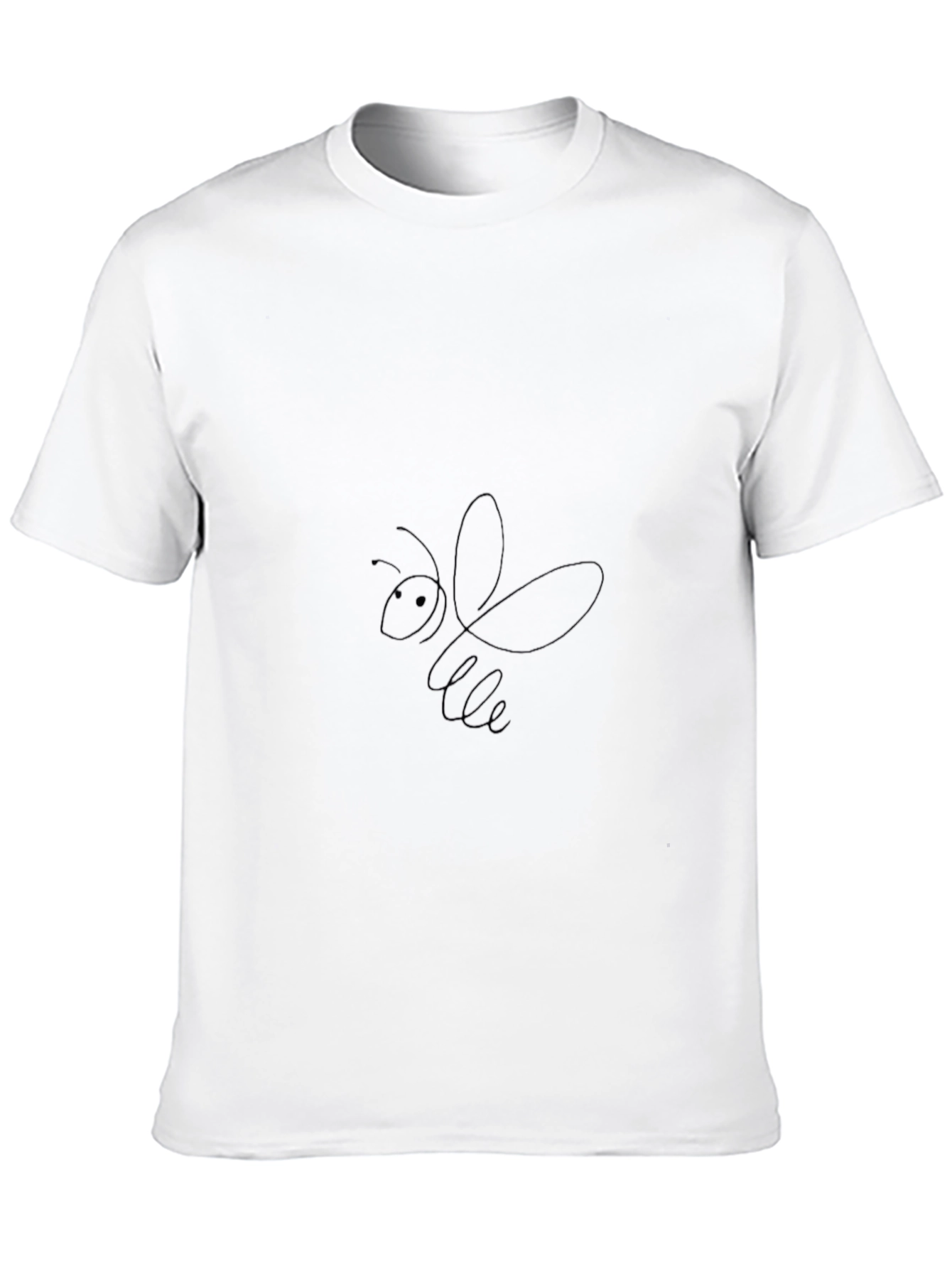 Mens Black T-Shirt - Bee Design