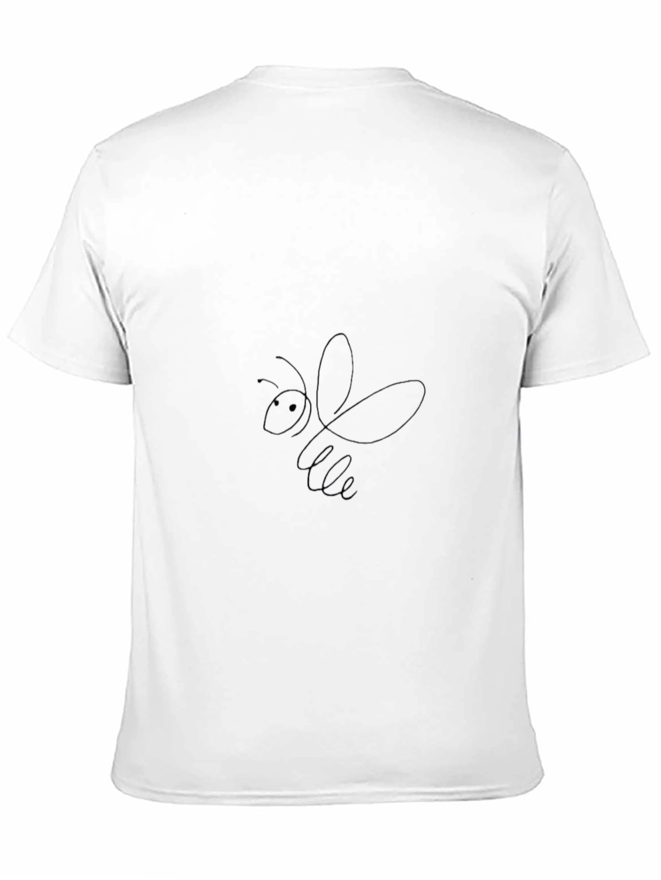 Mens Black T-Shirt - Bee Design
