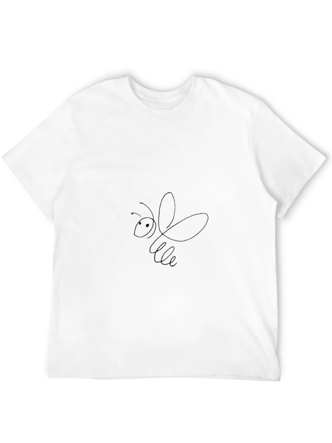 Mens Black T-Shirt - Bee Design