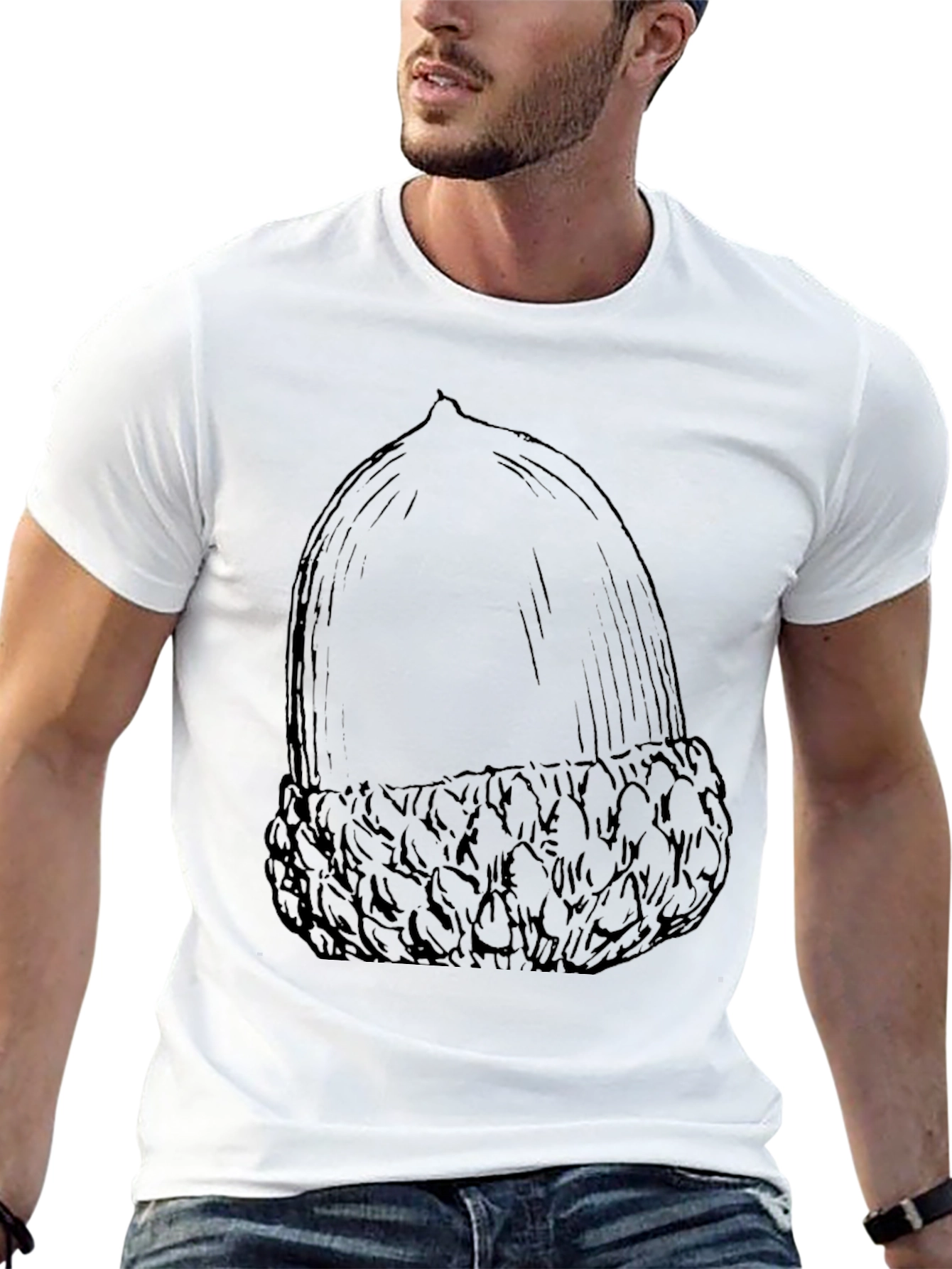 Acorn Graphic Black T-Shirt