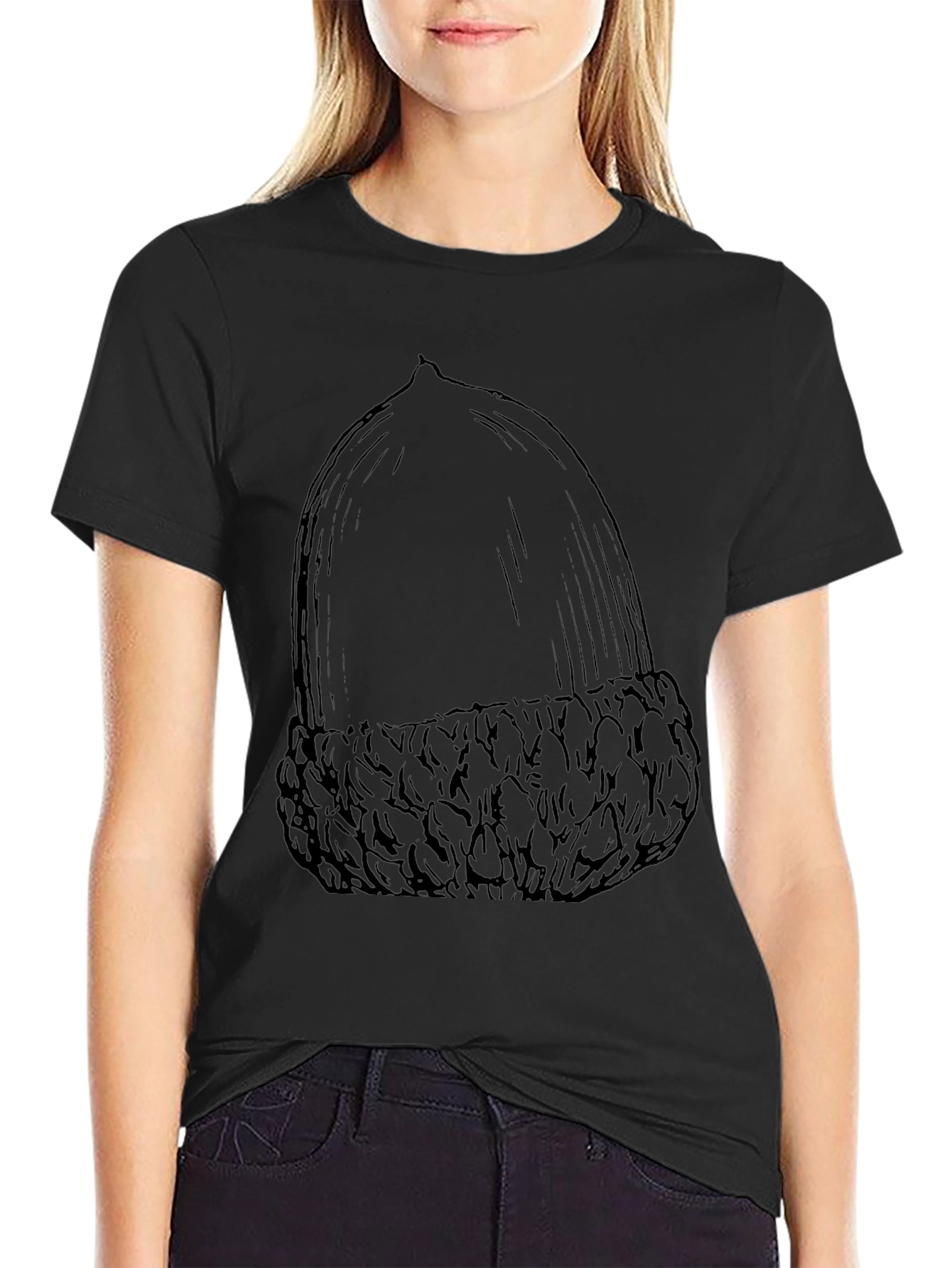 Acorn Graphic Black T-Shirt