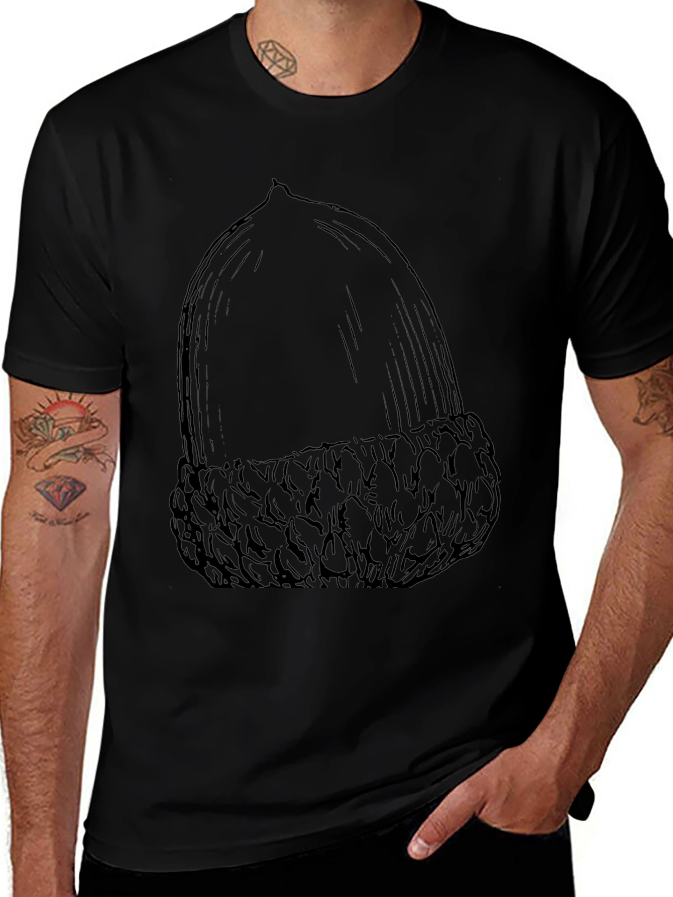 Acorn Graphic Black T-Shirt