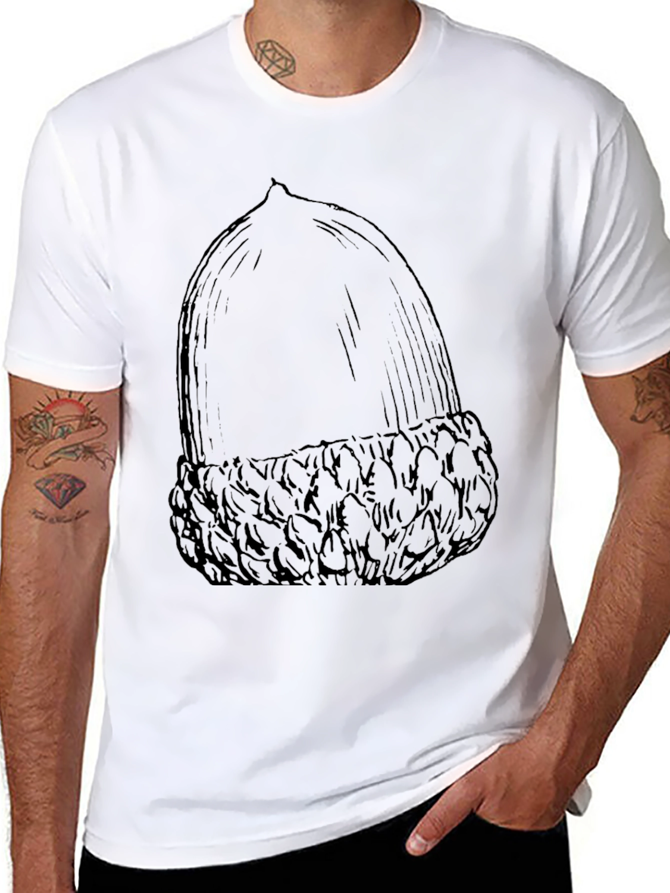 Acorn Graphic Black T-Shirt