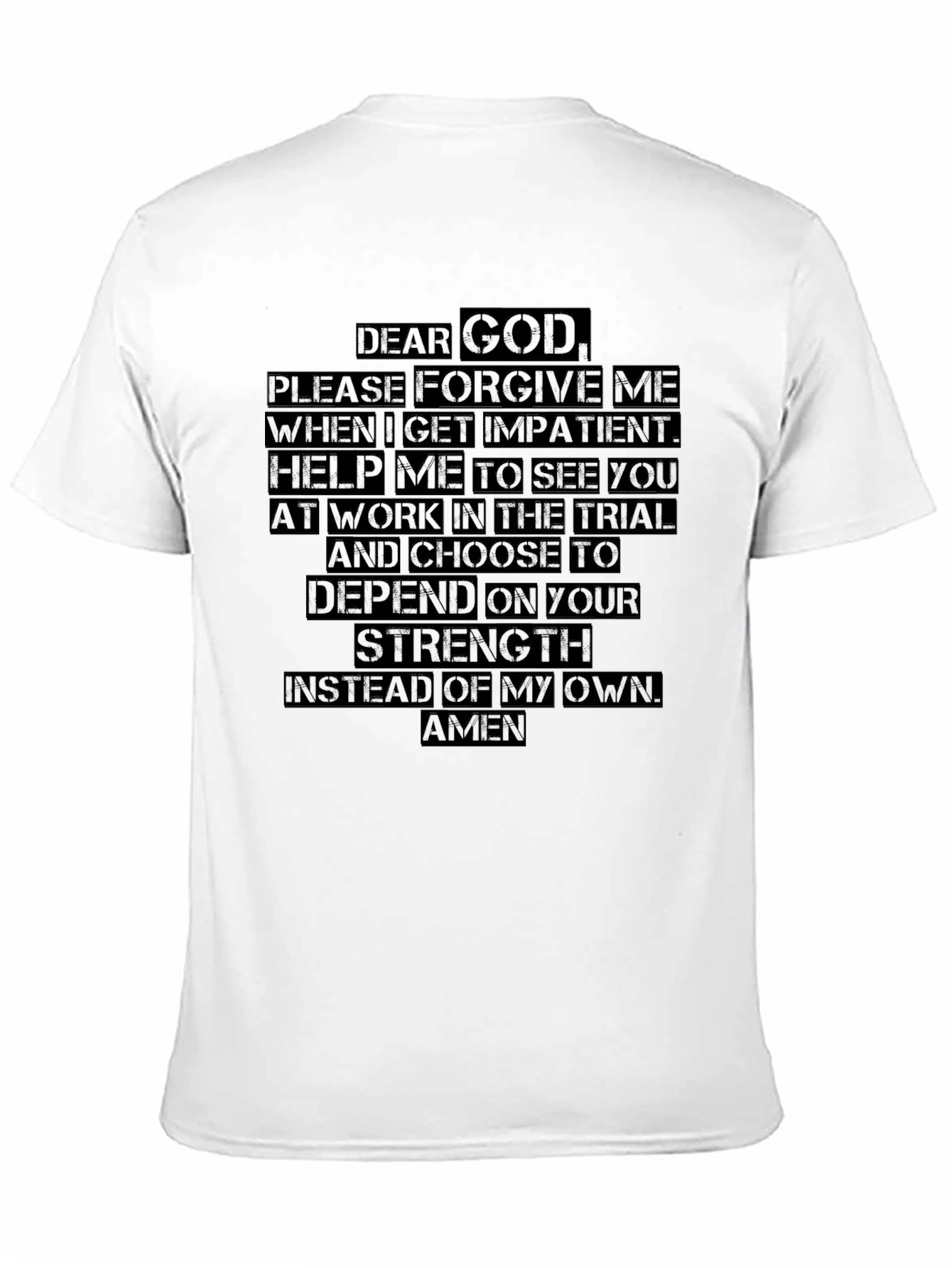 Faith-Inspired Prayer T-Shirt - Dear God Graphic Tee