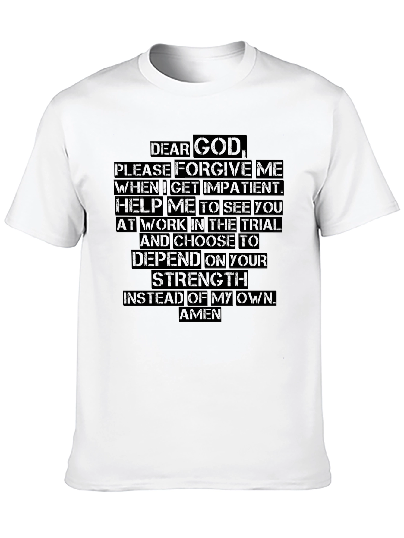 Faith-Inspired Prayer T-Shirt - Dear God Graphic Tee