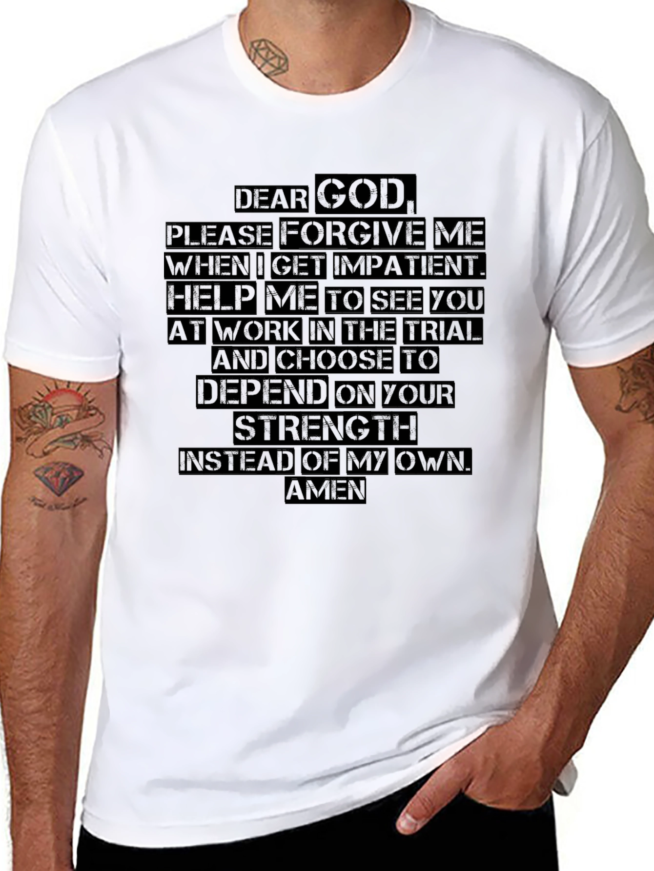 Faith-Inspired Prayer T-Shirt - Dear God Graphic Tee