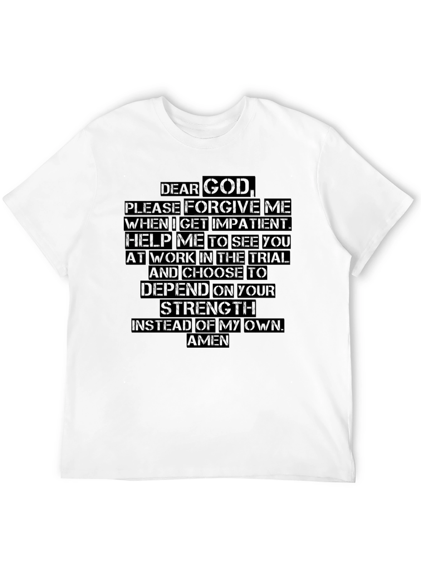 Faith-Inspired Prayer T-Shirt - Dear God Graphic Tee