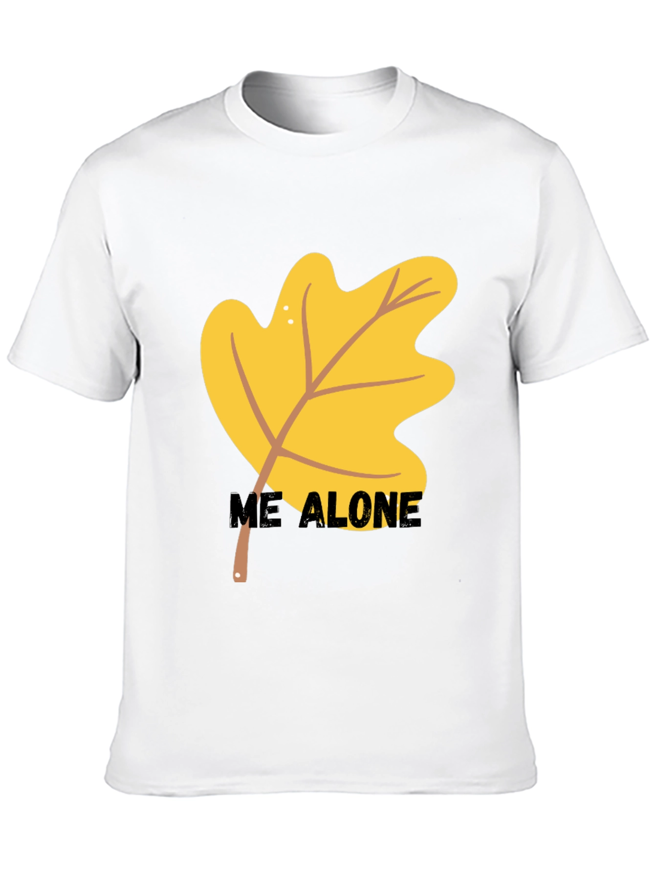 Autumn Leaf Me Alone Graphic Tee - Black