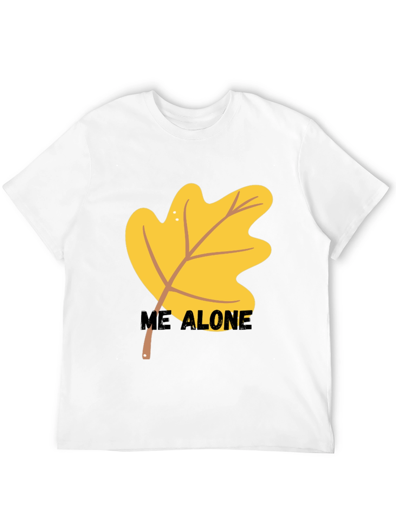 Autumn Leaf Me Alone Graphic Tee - Black