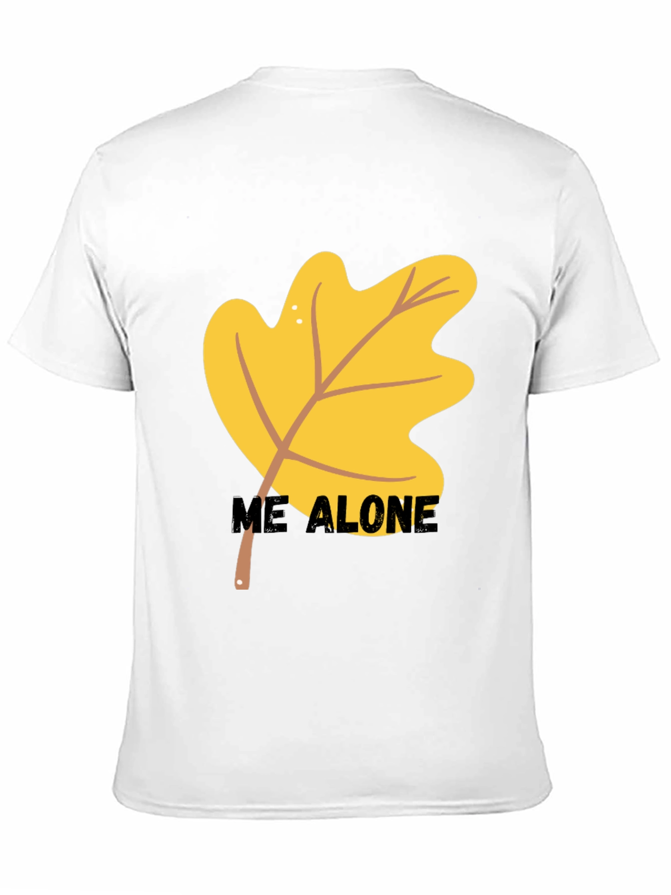 Autumn Leaf Me Alone Graphic Tee - Black