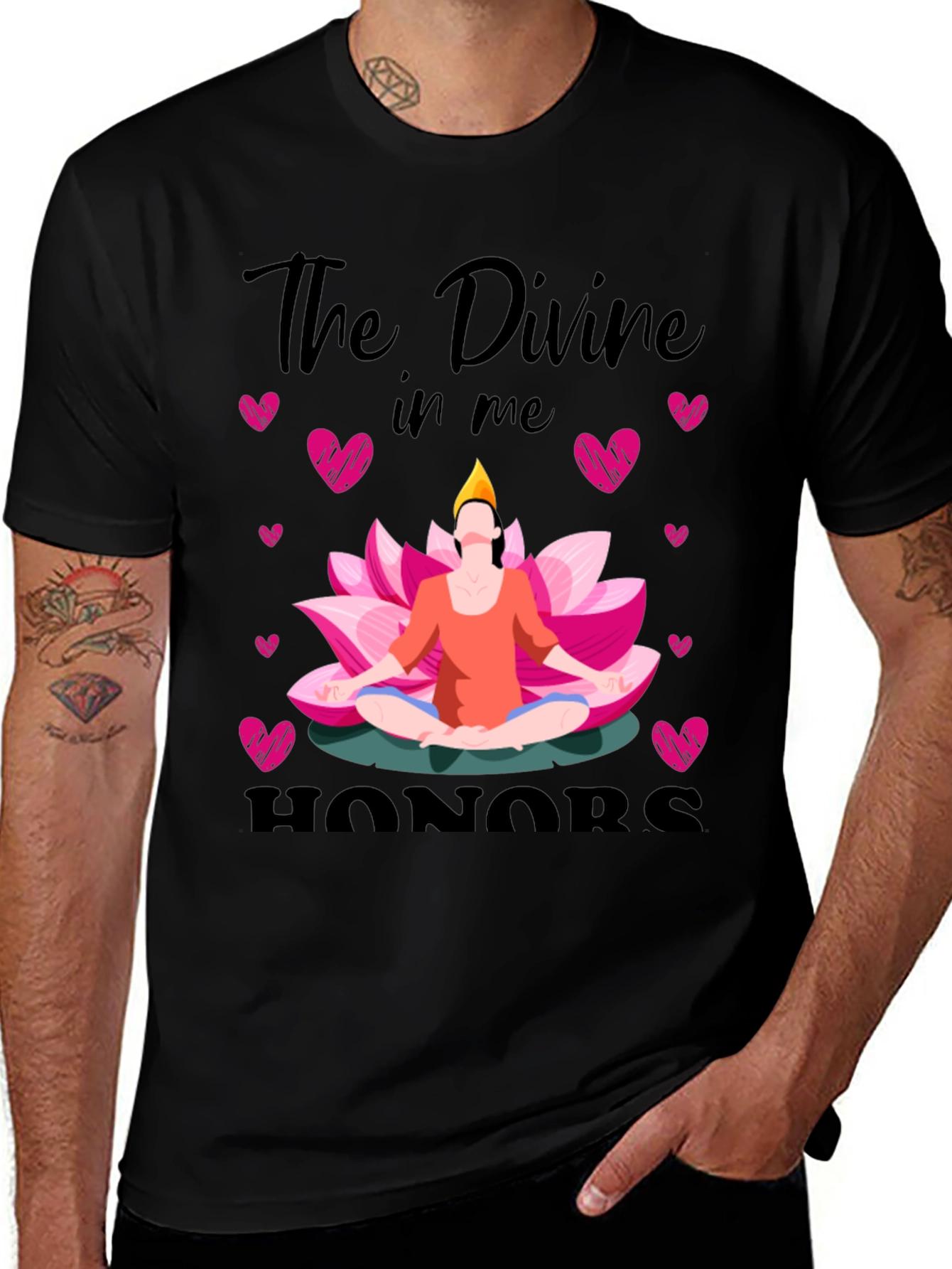 Divine Honors Yoga Lotus Heart T-Shirt