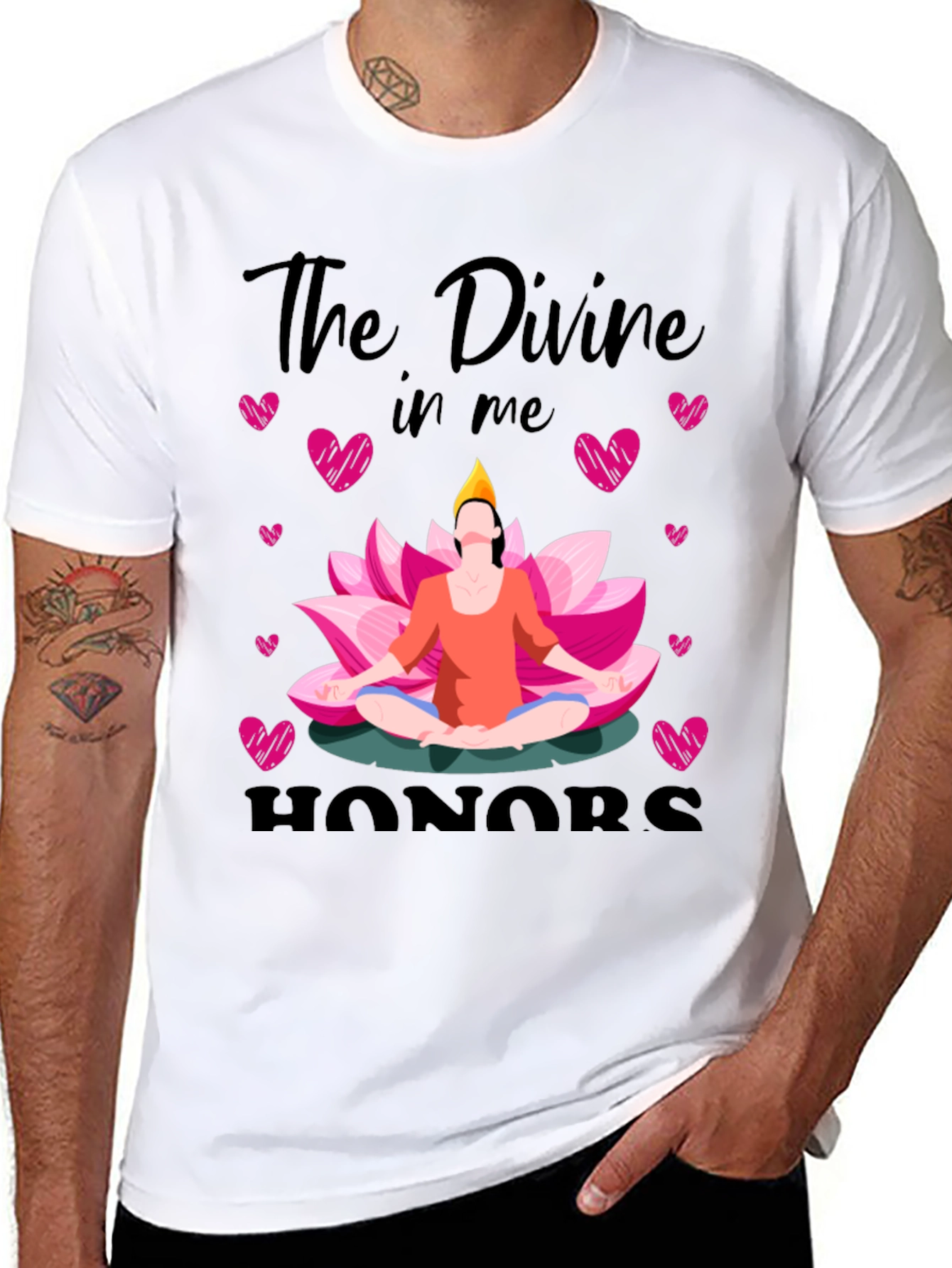 Divine Honors Yoga Lotus Heart T-Shirt