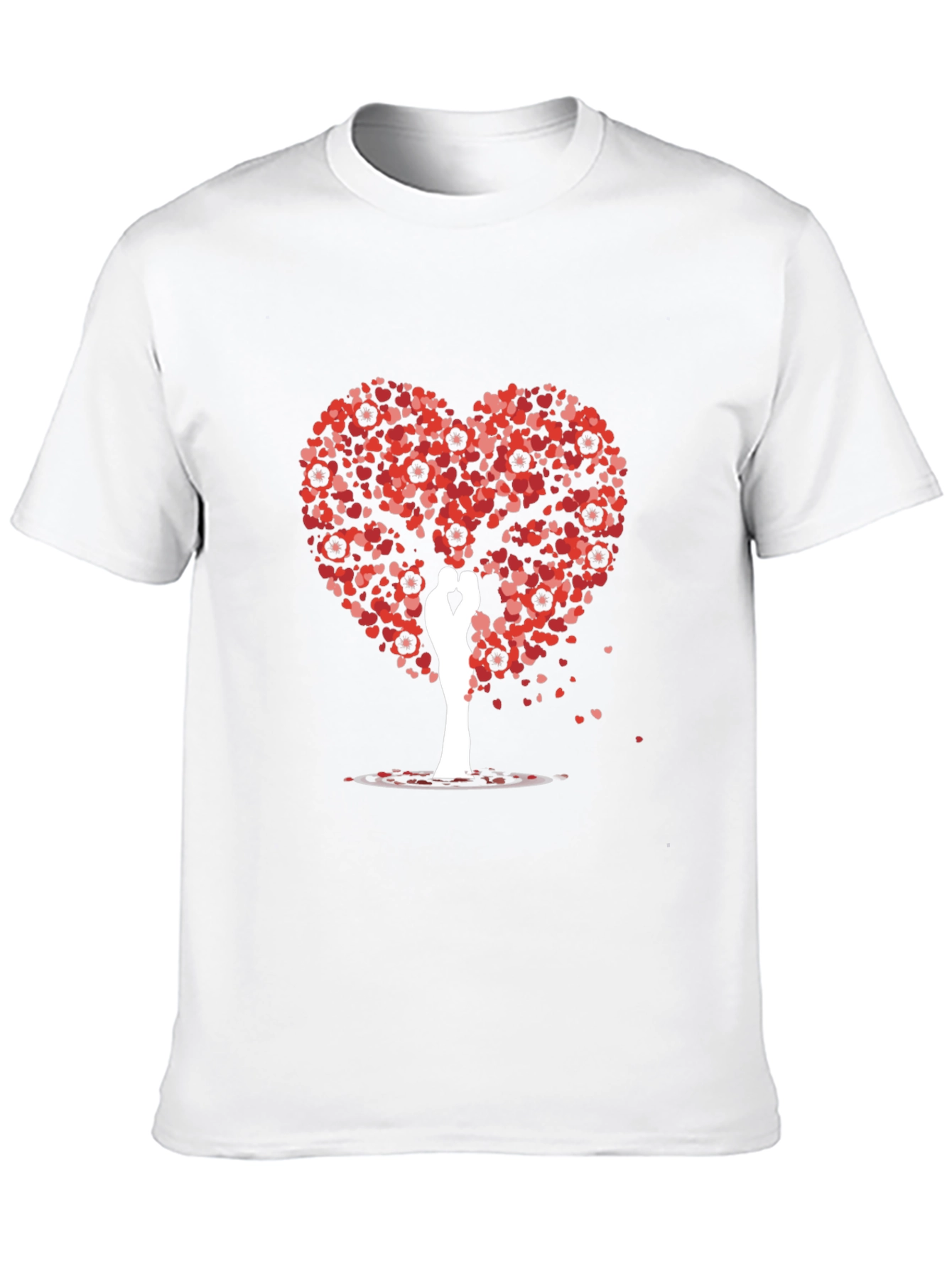 Heart Tree Lovers T-Shirt - Romantic Graphic Tee