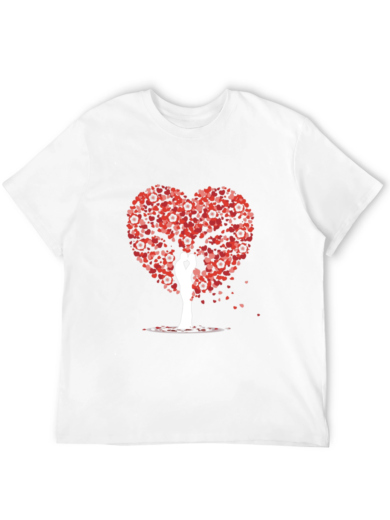 Heart Tree Lovers T-Shirt - Romantic Graphic Tee