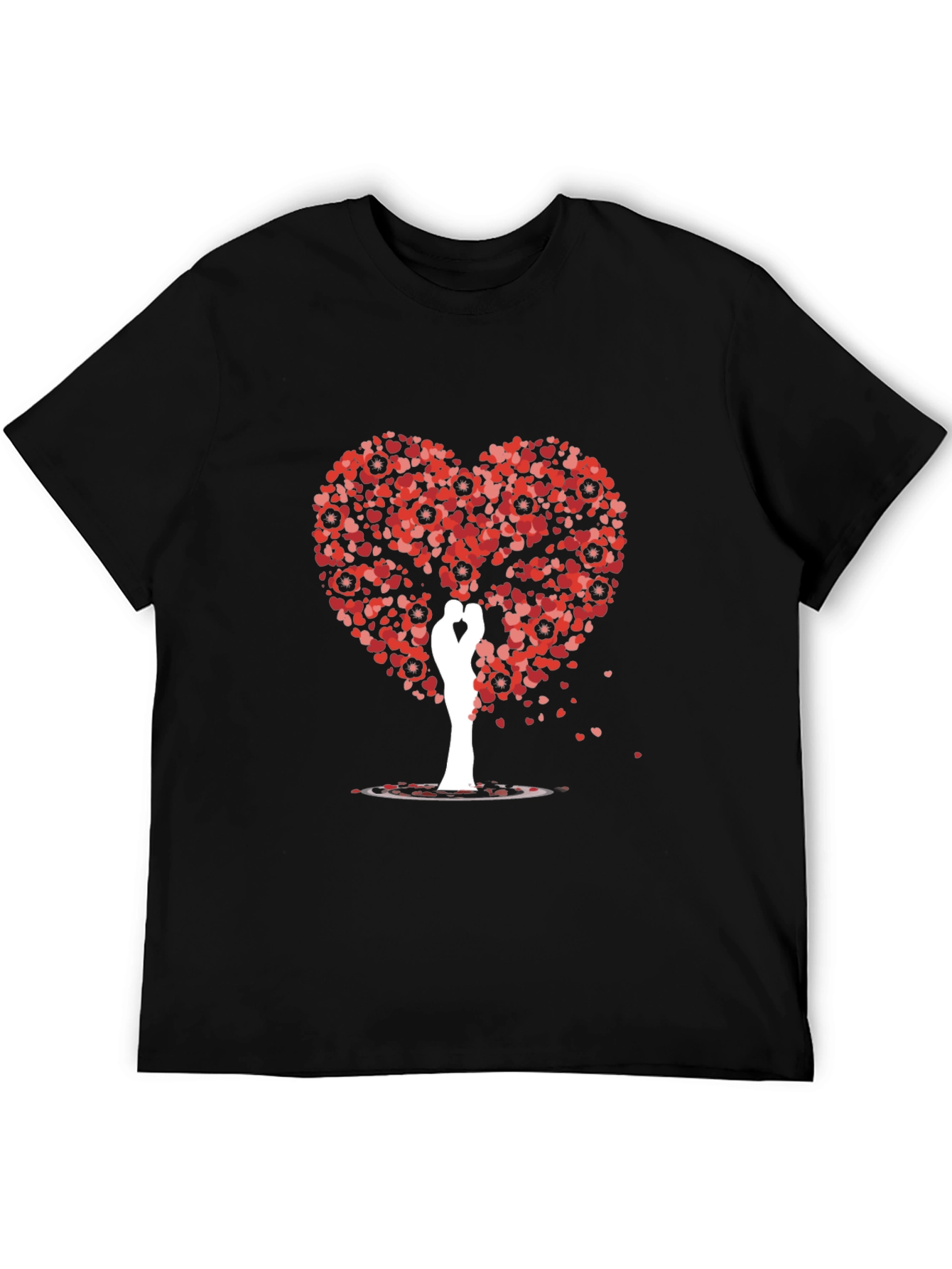 Heart Tree Lovers T-Shirt - Romantic Graphic Tee