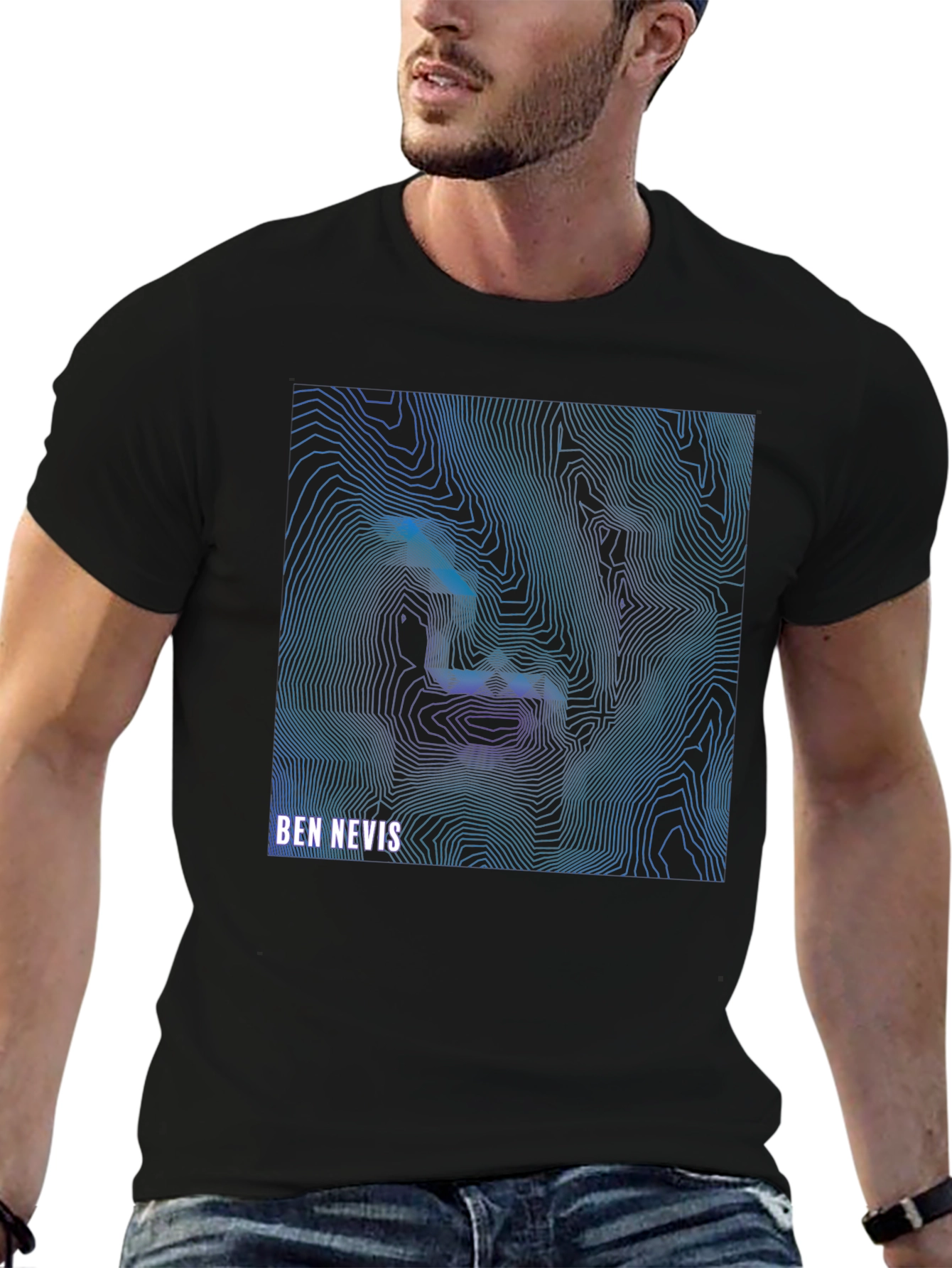 Ben Nevis Topographic T-Shirt - Stylish Mountain Design