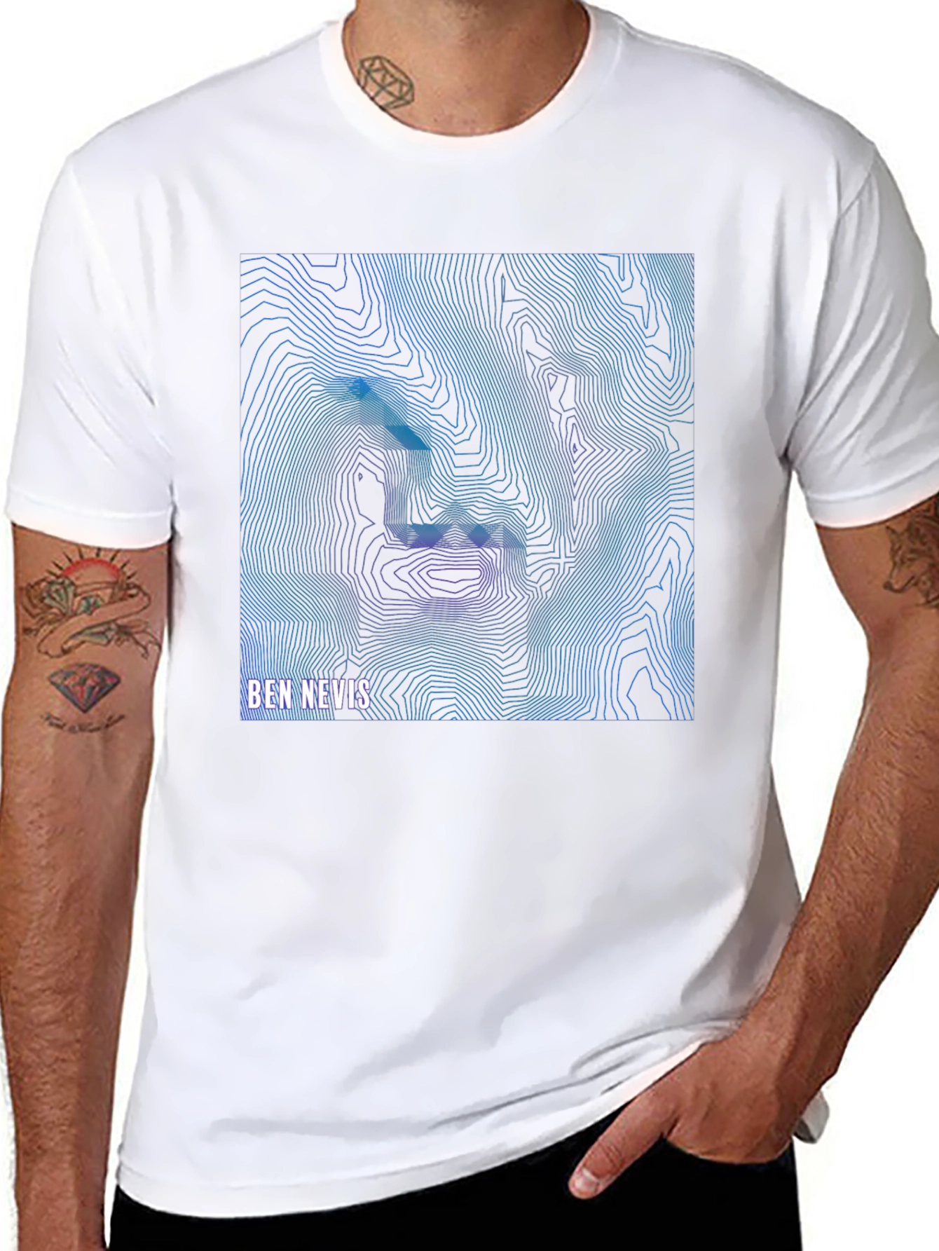 Ben Nevis Topographic T-Shirt - Stylish Mountain Design