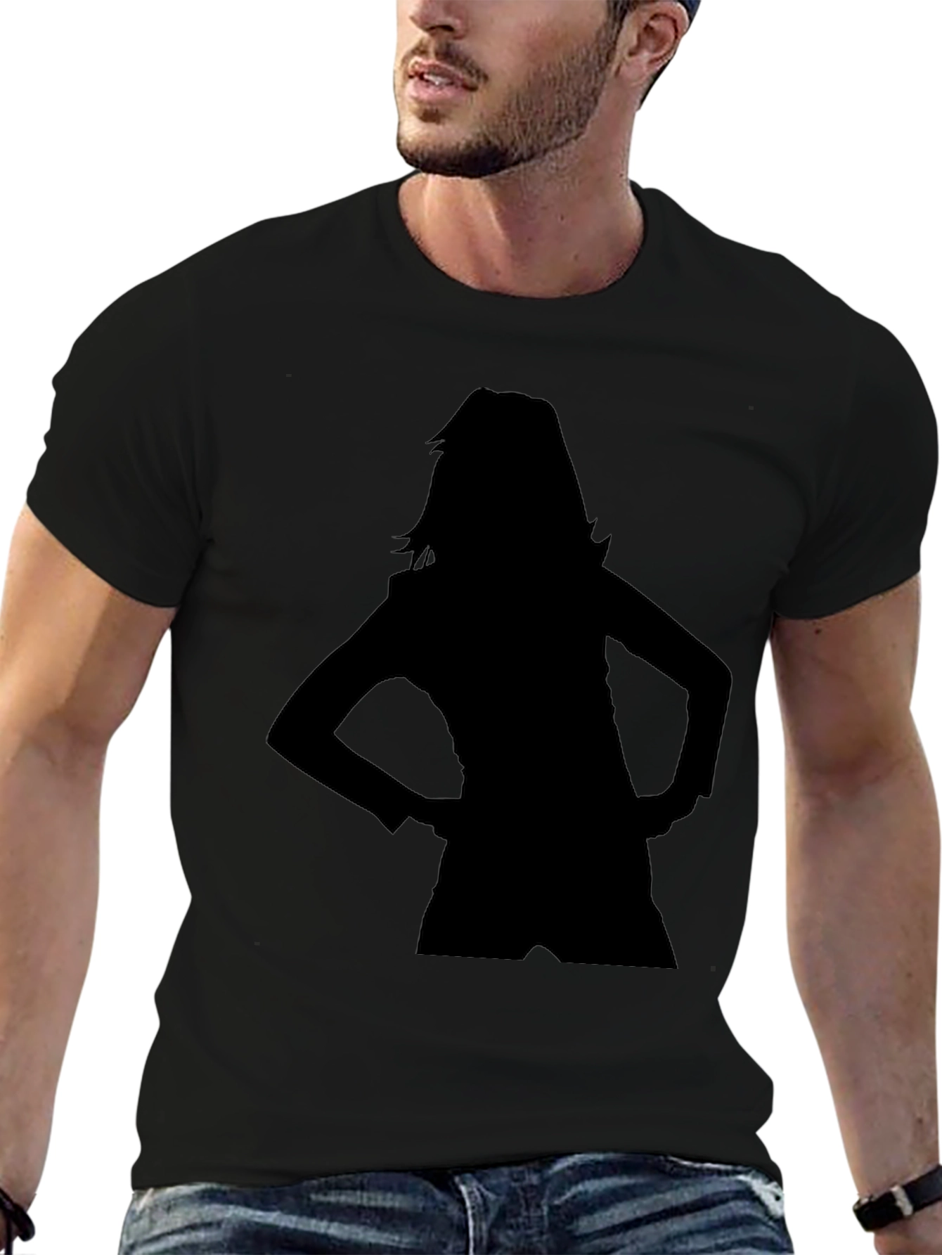 Silhouette Graphic T-Shirt - Black