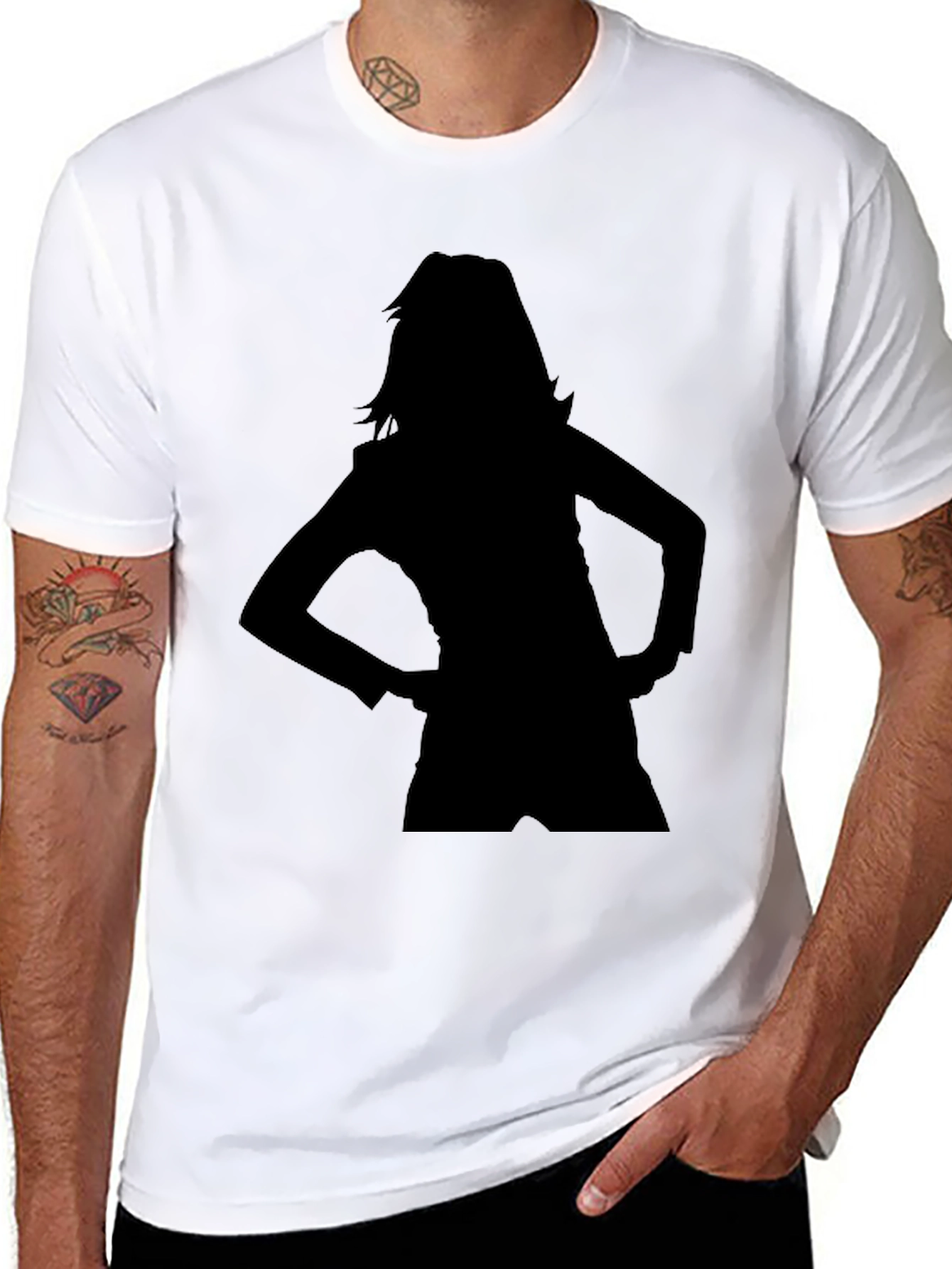Silhouette Graphic T-Shirt - Black