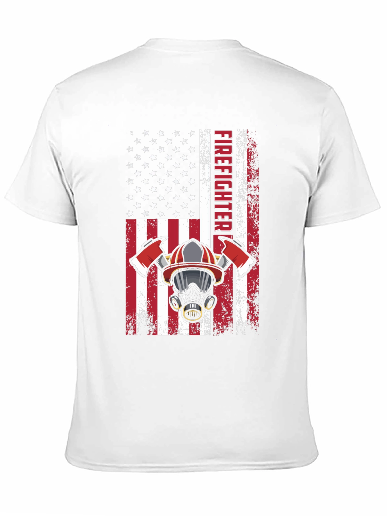 Firefighter American Flag Graphic T-Shirt