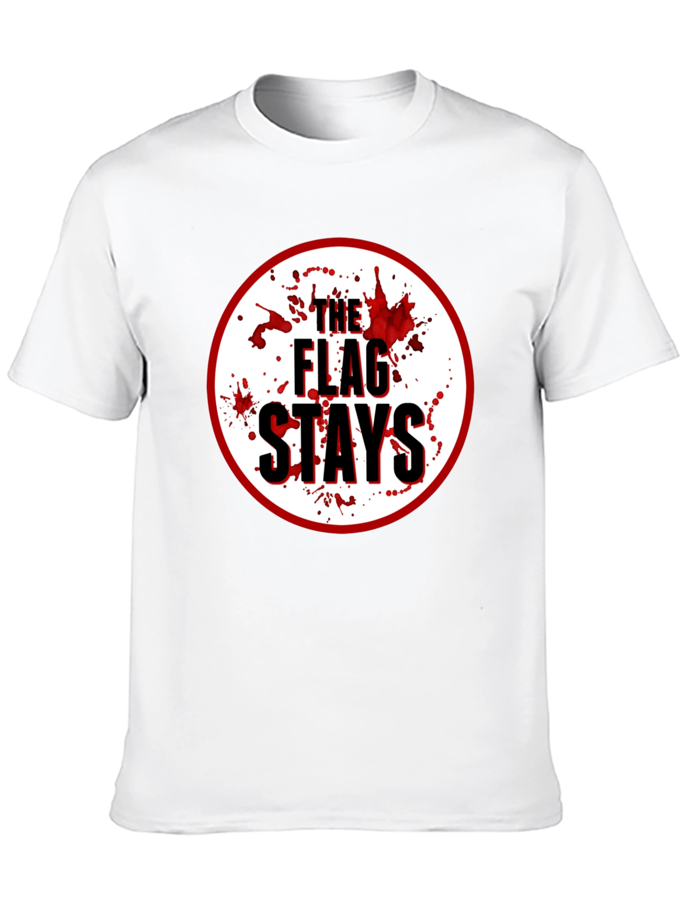 The Flag Stays Graphic Print Black T-Shirt