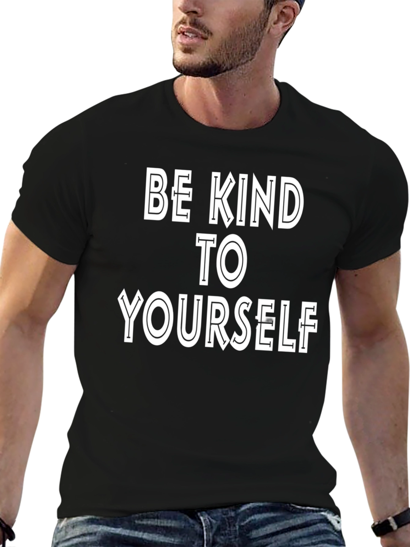 Be Kind To Yourself Black Graphic Tee