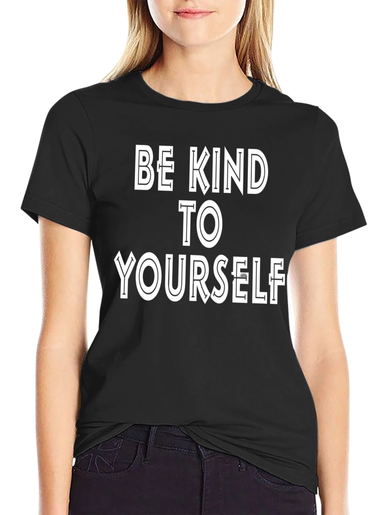 Be Kind To Yourself Black Graphic Tee
