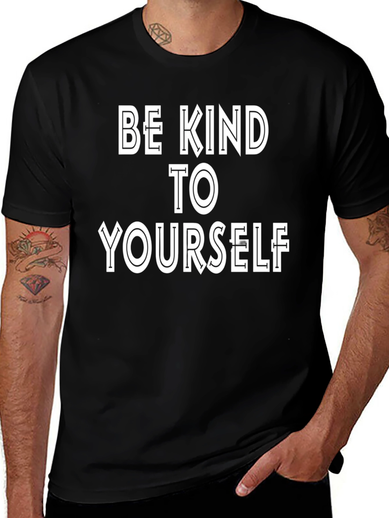 Be Kind To Yourself Black Graphic Tee