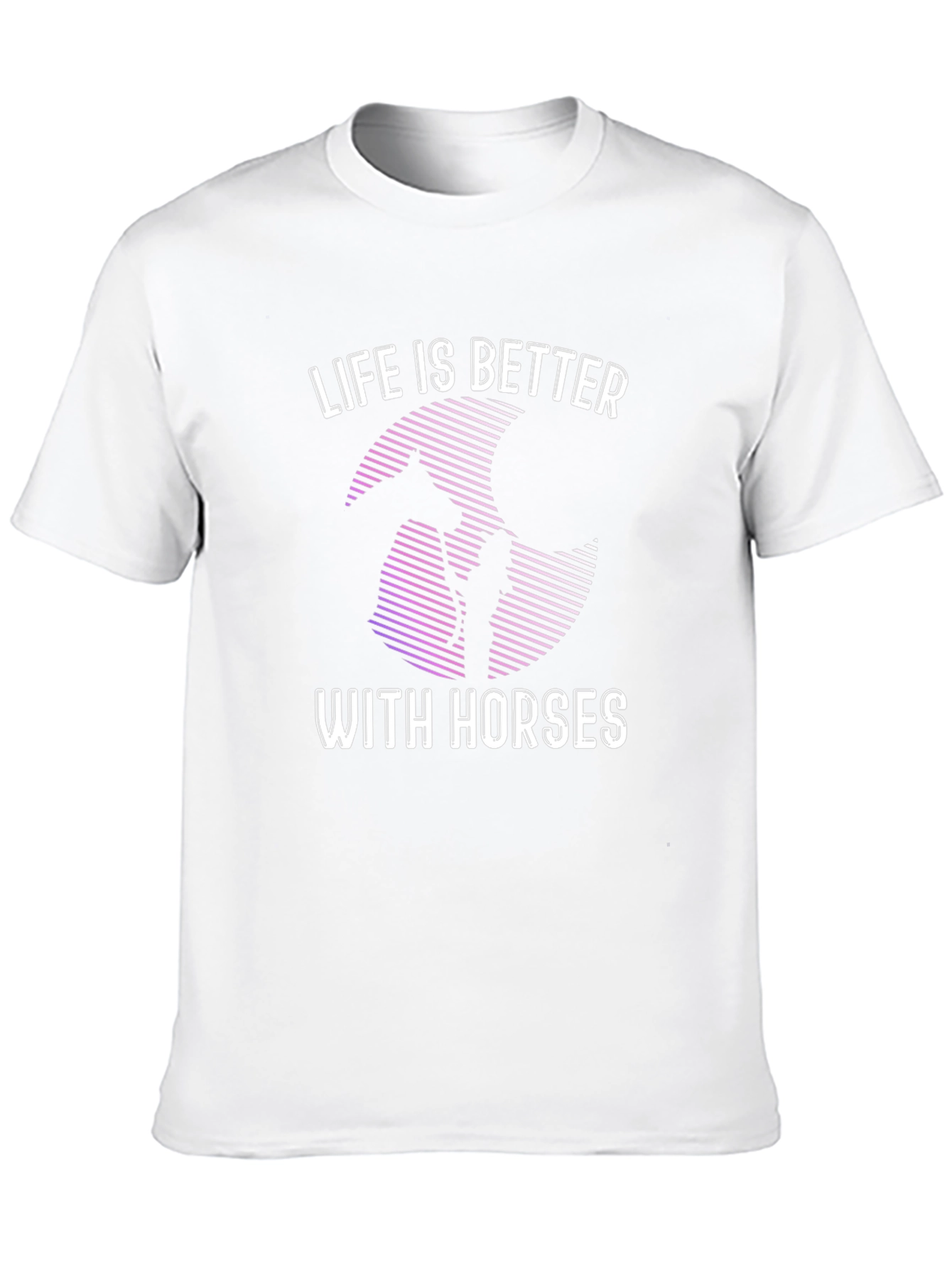 Life is Better with Horses T-Shirt - Black