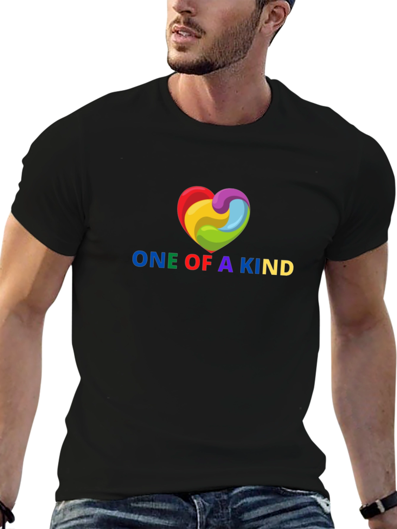 One Of A Kind Rainbow Heart T-Shirt