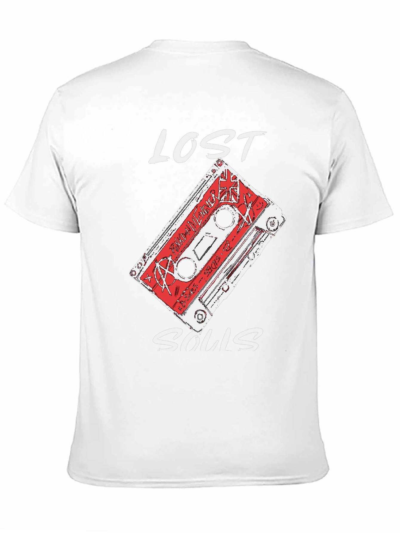 Lost Souls Cassette Tape Graphic Tee - Black Cotton