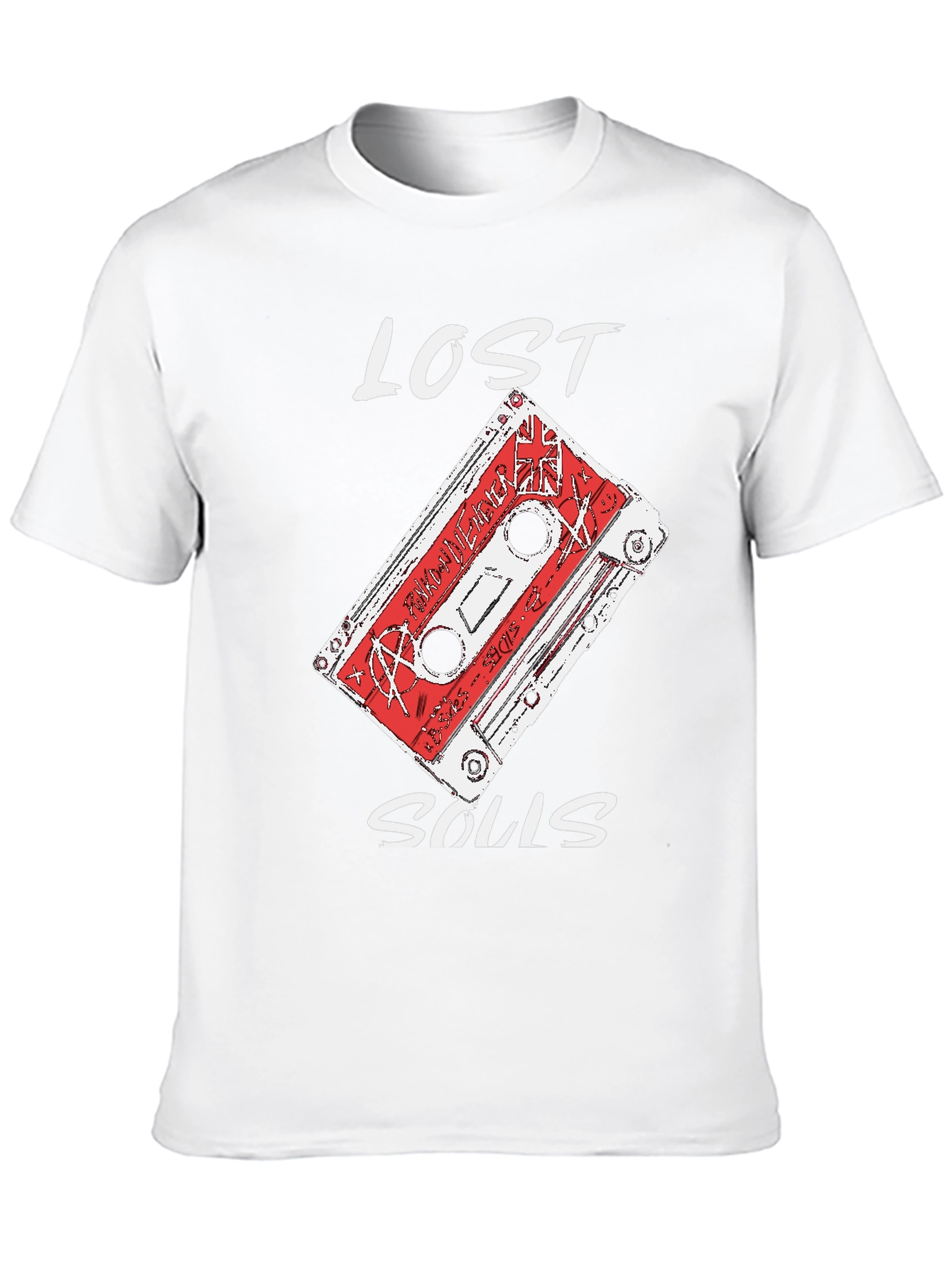 Lost Souls Cassette Tape Graphic Tee - Black Cotton