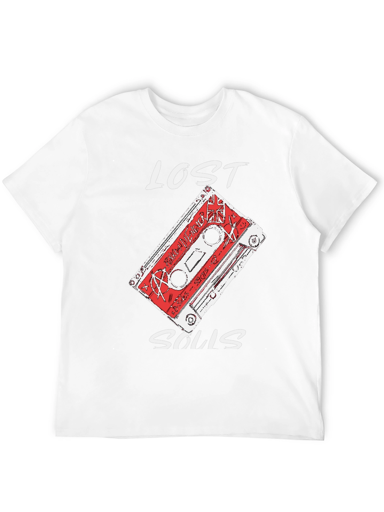Lost Souls Cassette Tape Graphic Tee - Black Cotton