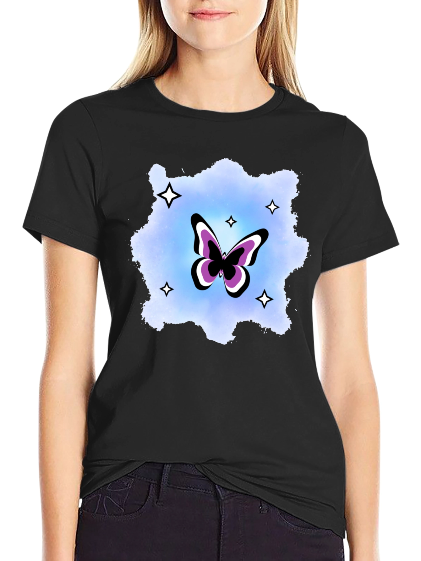 Butterfly Starburst Graphic T-Shirt