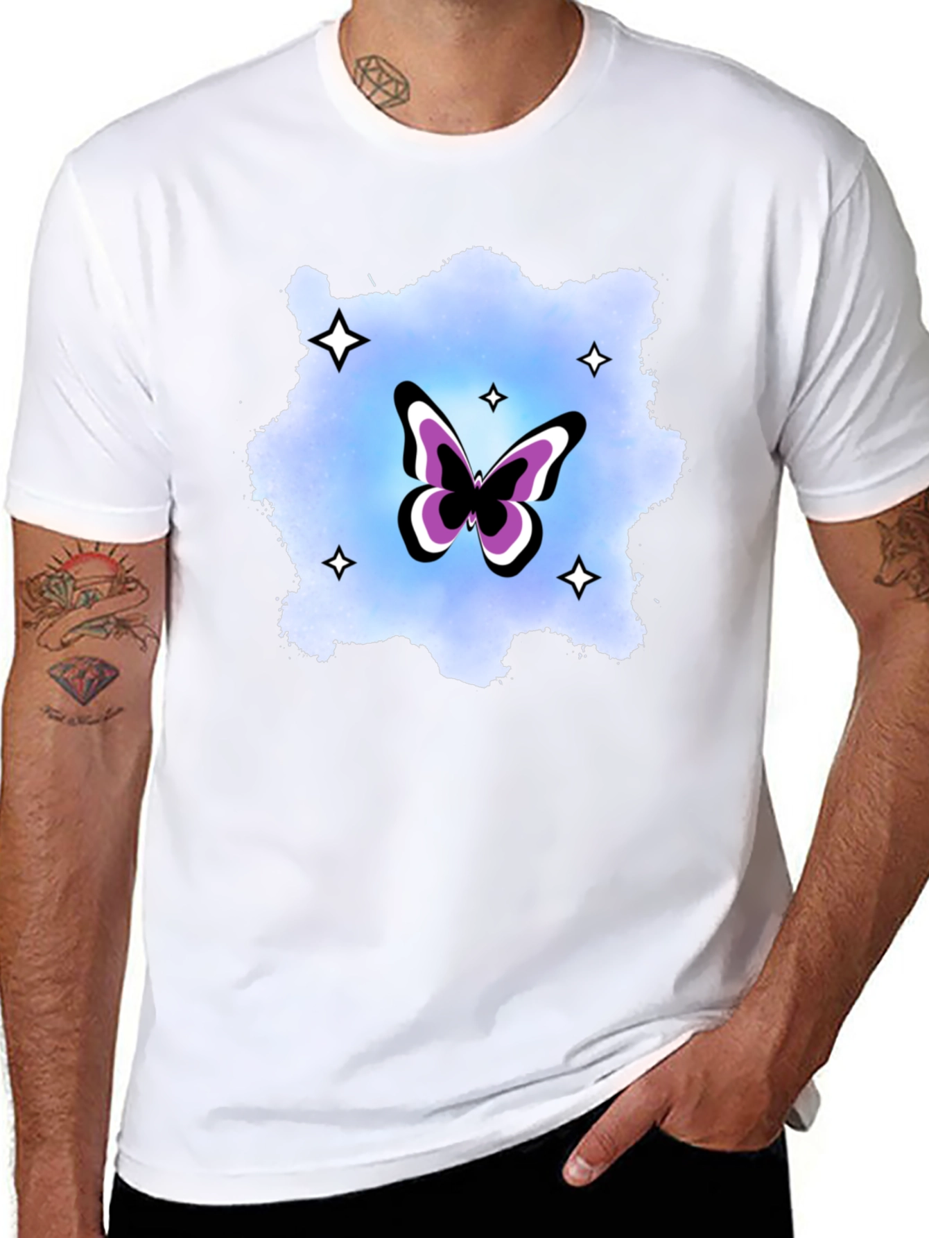 Butterfly Starburst Graphic T-Shirt