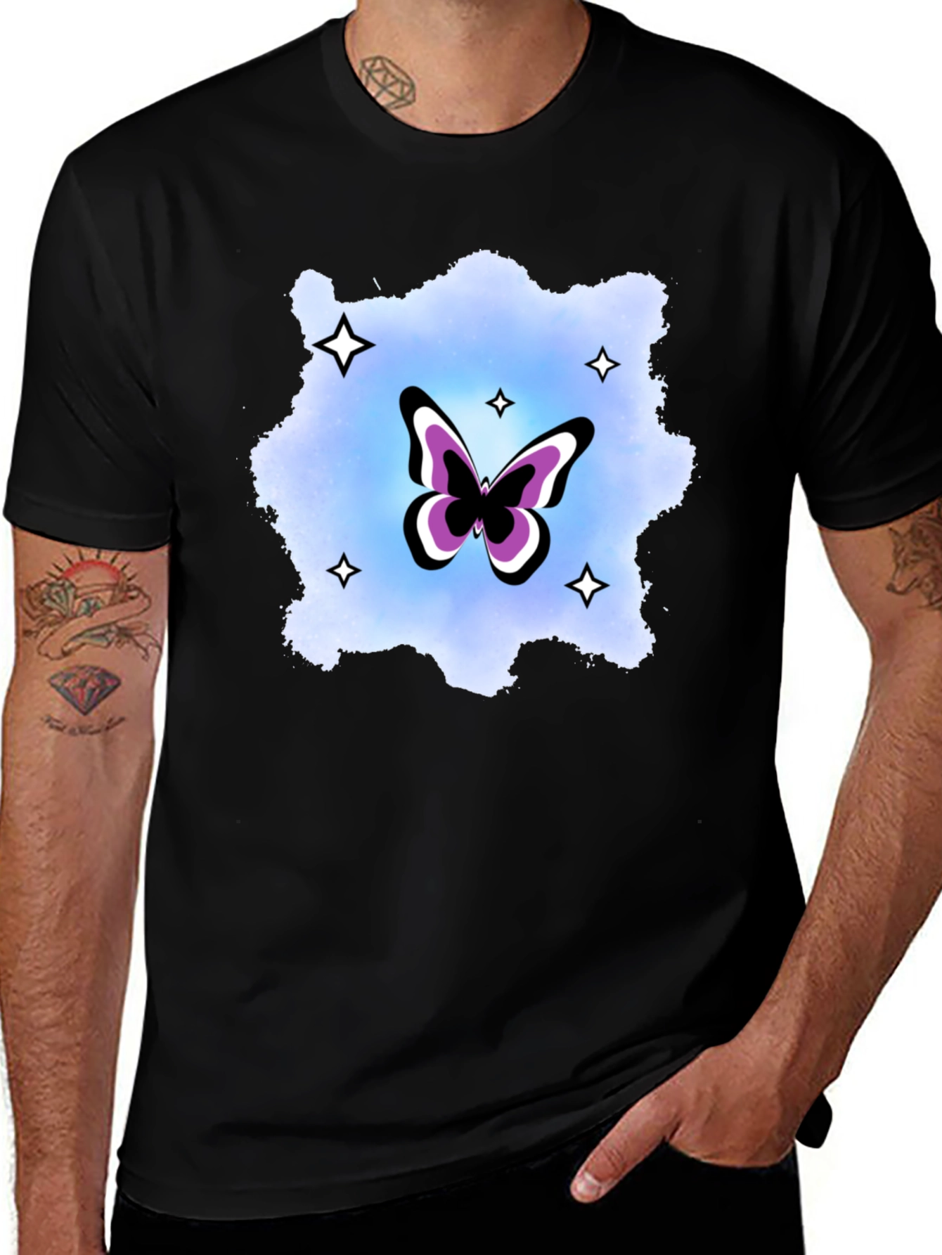 Butterfly Starburst Graphic T-Shirt