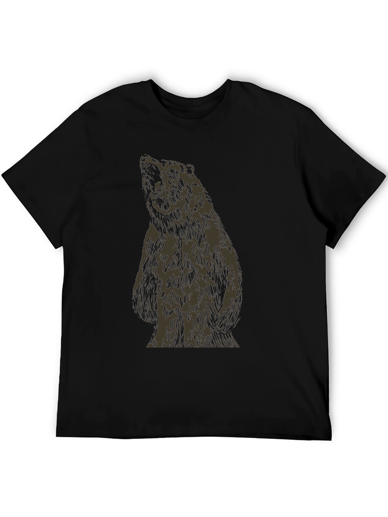 Bear Graphic Tee - Mens Black T-Shirt