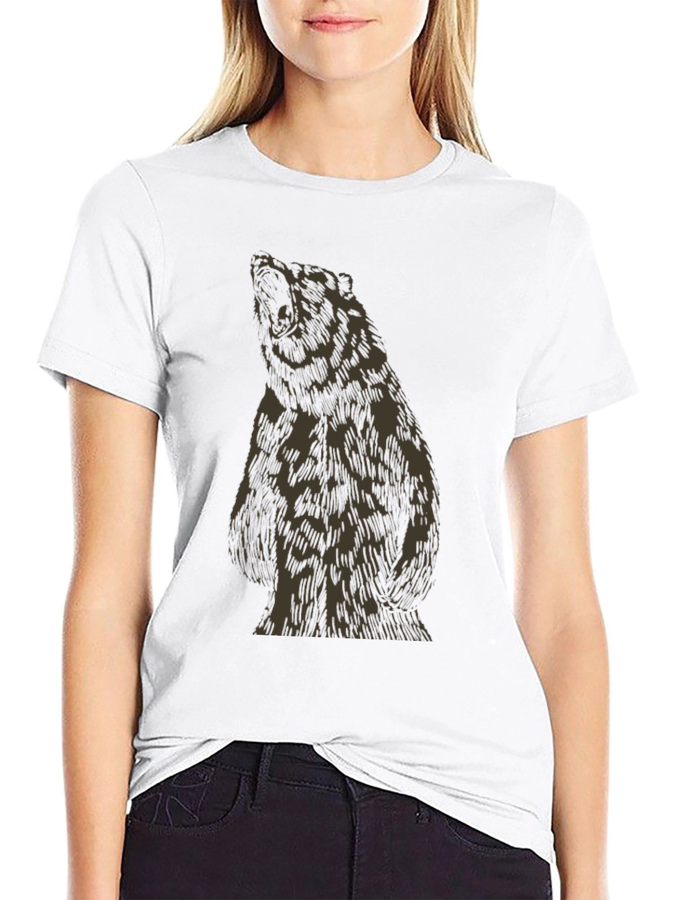 Bear Graphic Tee - Mens Black T-Shirt