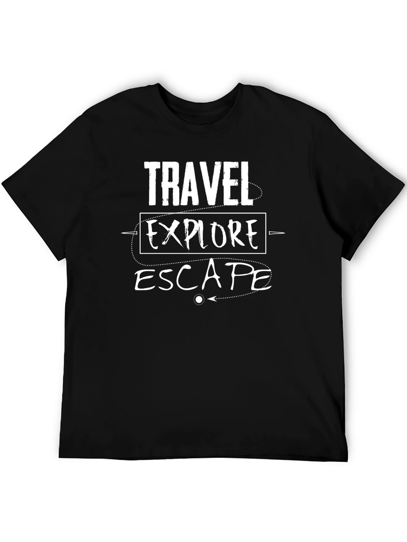 Travel Explore Escape Graphic Tee - Black