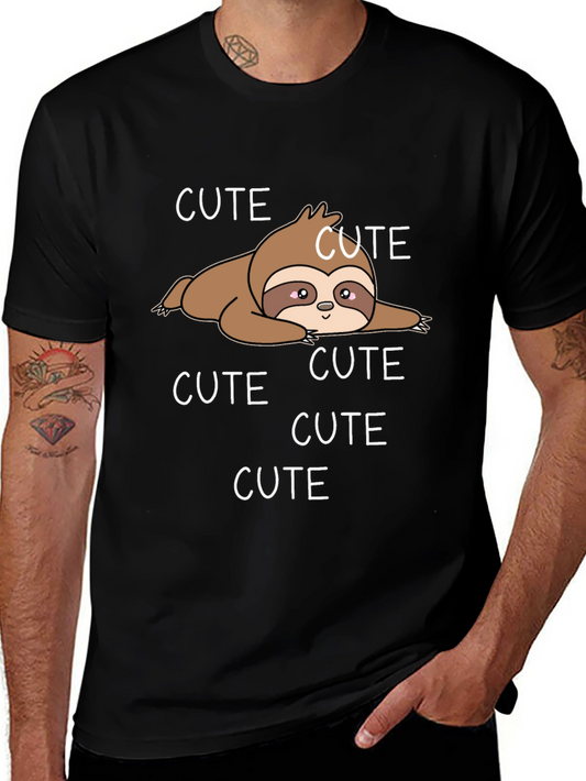 Cute Sloth T-Shirt - Casual Graphic Tee