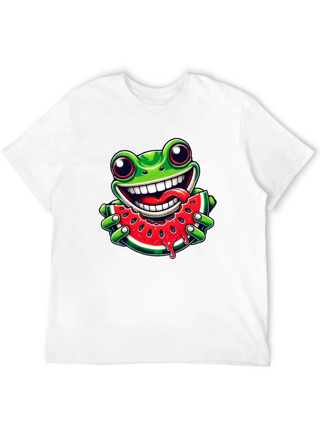 Frog Eating Watermelon Graphic Tee