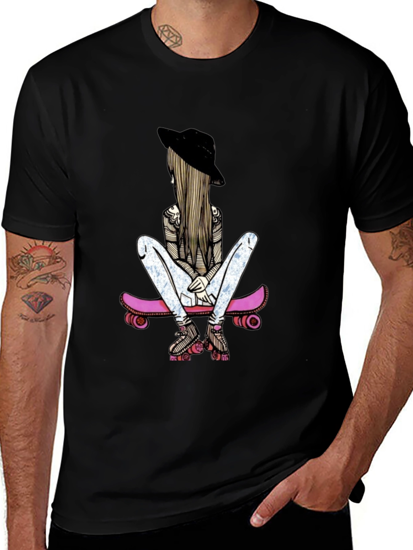Skater Girl Graphic T-Shirt - Stylish & Unique